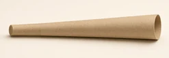 Empty unbleached-hemp 1¼ cone, 84 mm, side view