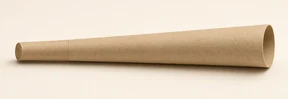 Empty unbleached-hemp 98 Special cone, 98 mm, side view